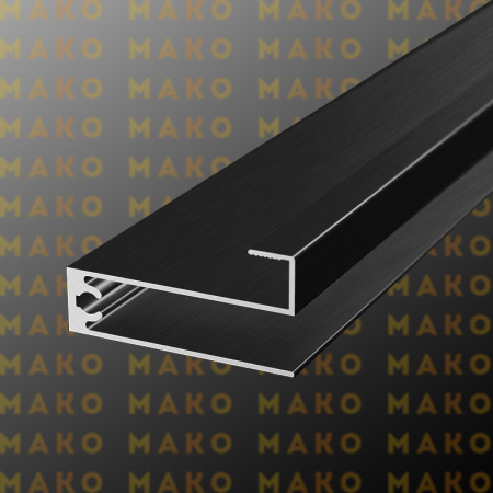 MS225 Профиль горизонтальный нижний  Черный браш (A25)